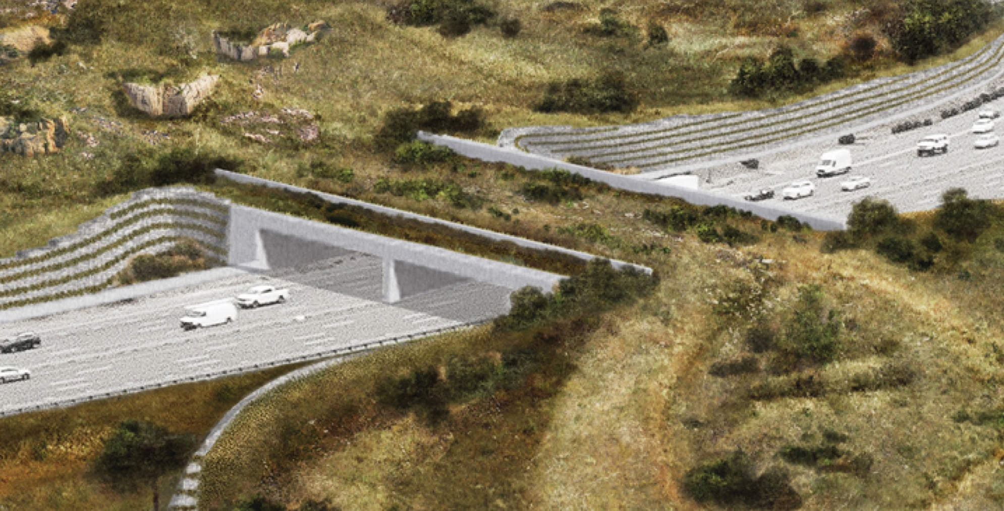 Construction advances on the historic Annenberg Wildlife Crossing